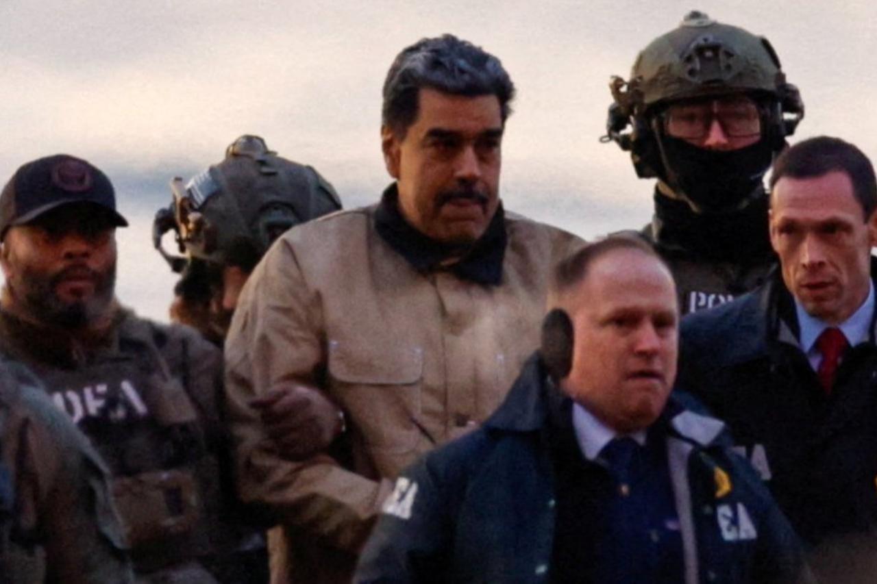DEA agents escort Nicolas Maduro to New York City courthouse on Jan. 5, 2026. (Photo via Fox News)