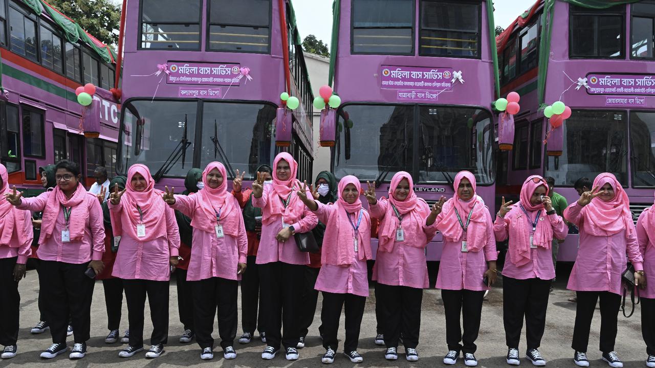 Bangladesh launches women-only 'pink bus' service