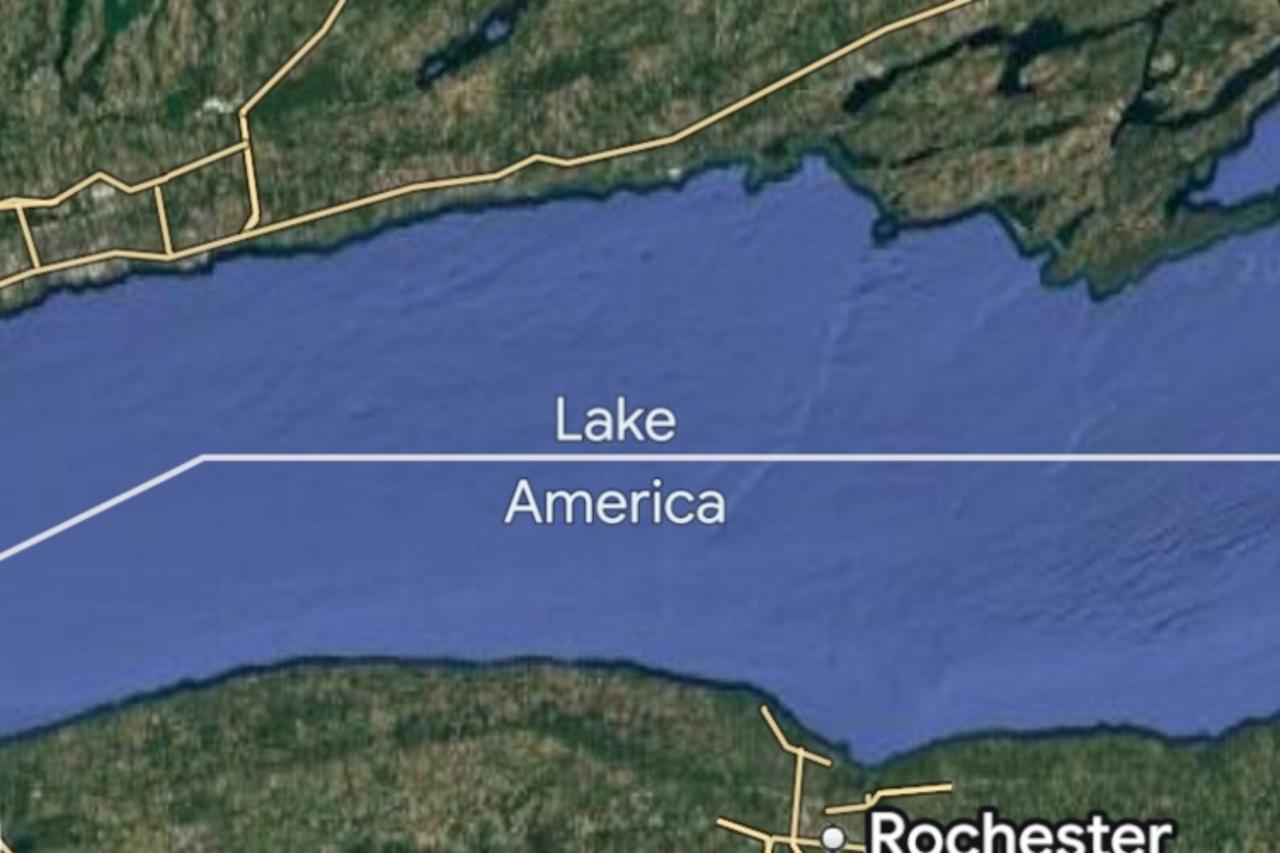 Google renames Lake Ontario to 'Lake America' after Trump order
