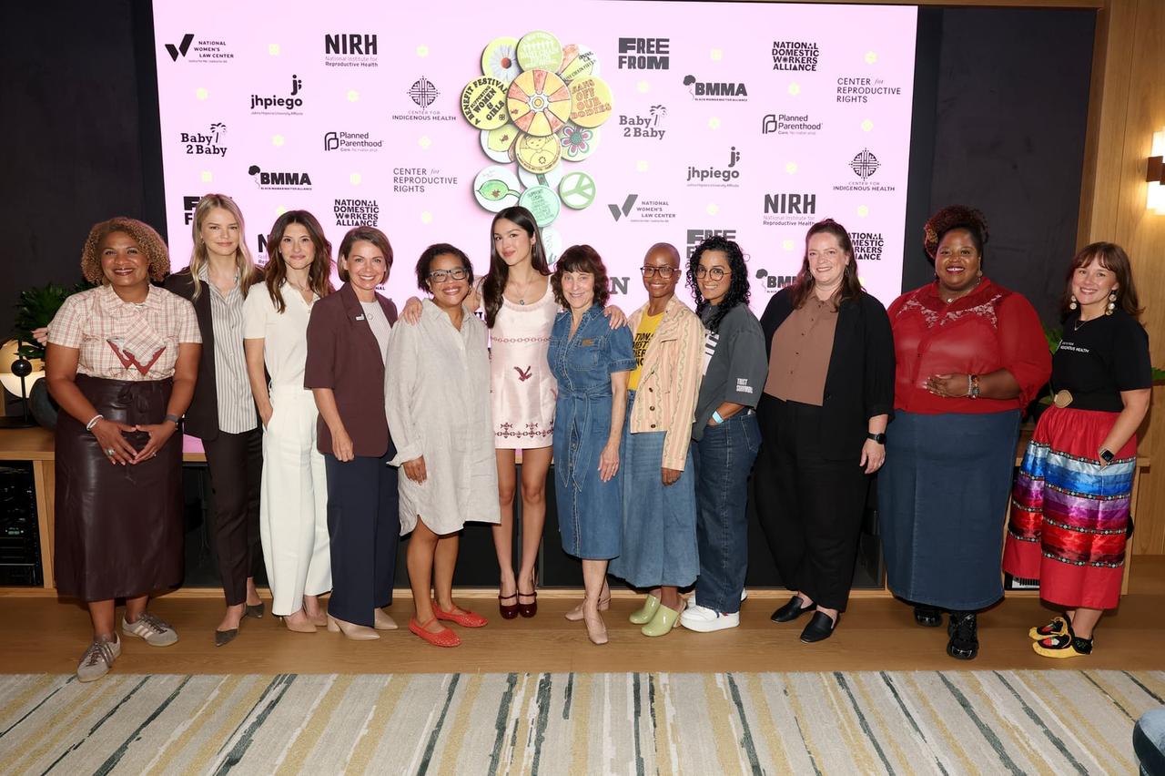Olivia Rodrigo with representatives from the 10 partner nonprofits at the Daisy Chain Fields press event in Los Angeles on August 28, 2026. (Photo via X/@ThoughtCatalog)