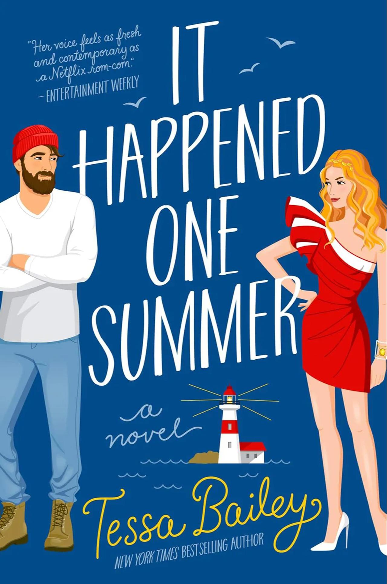 It Happened One Summer by Tessa Bailey book cover. (Photo via Instagram/@glorycinema)