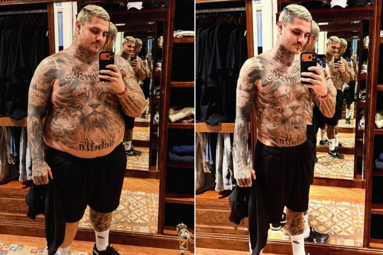 Mauro Icardi hits back at body criticism with AI-edited image