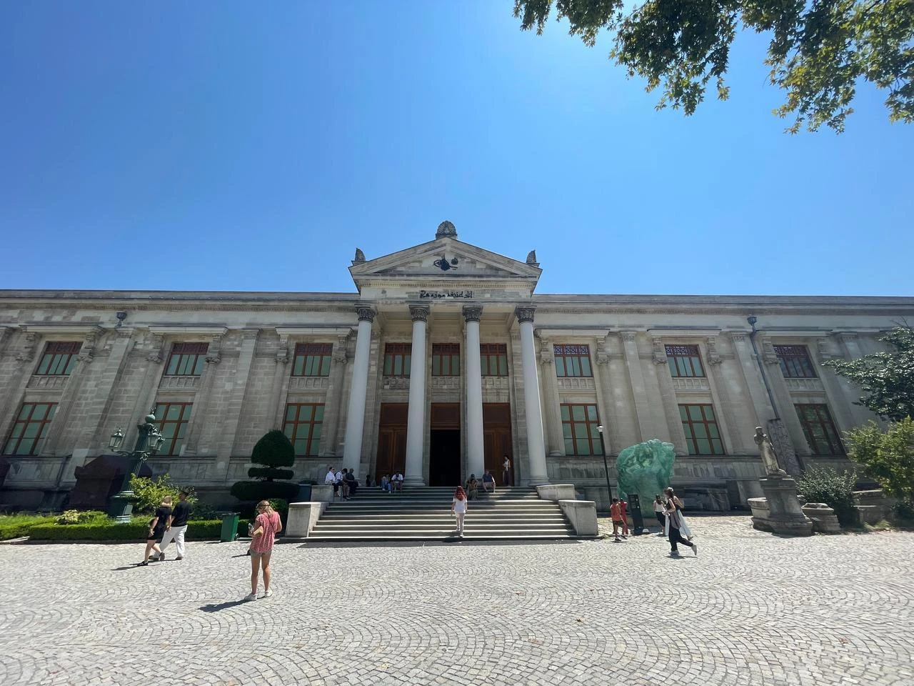 The neoclassical main building of the Istanbul Archaeological Museums stands in Istanbul, Türkiye. (Photo by Koray Erdogan)