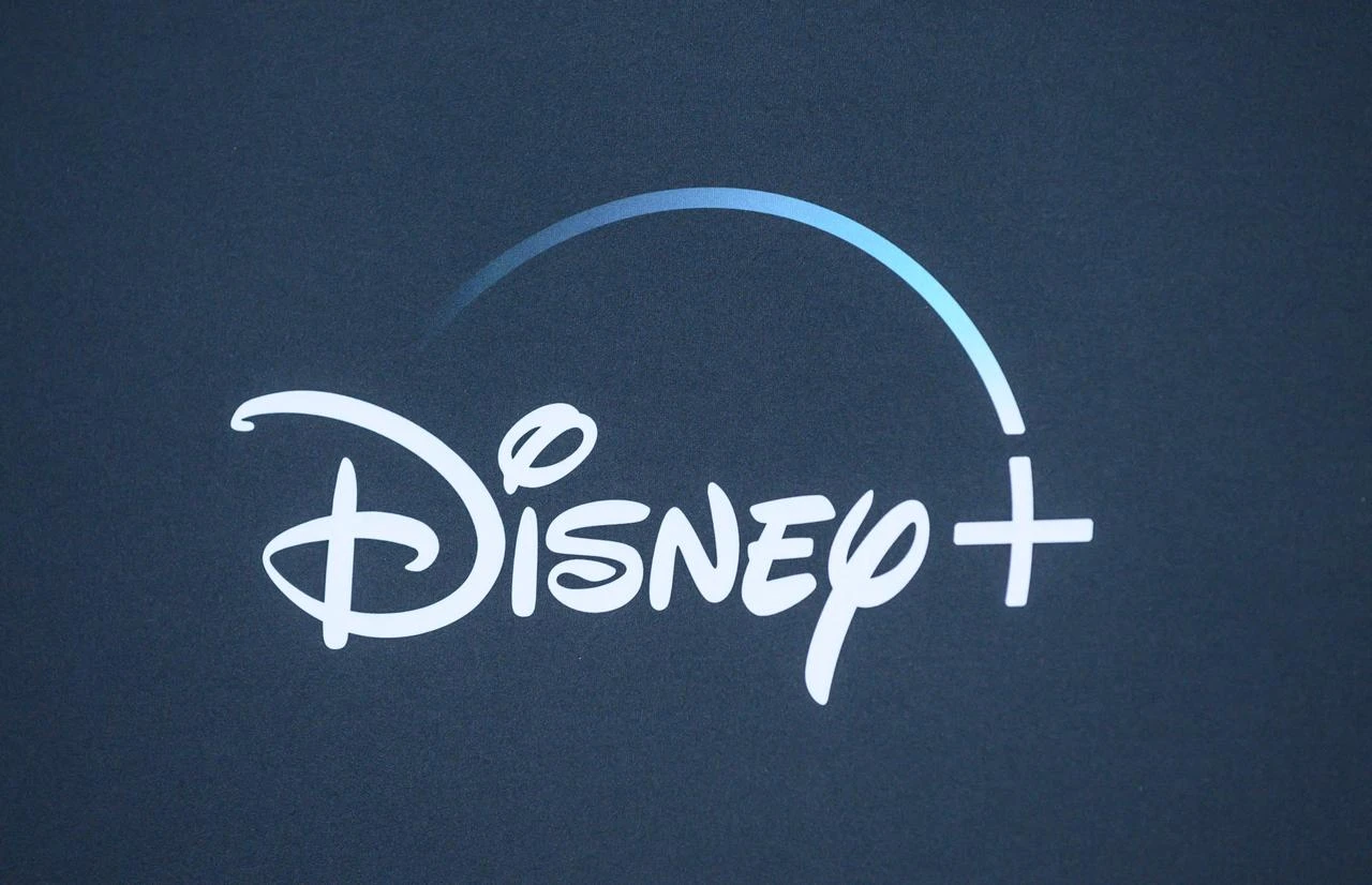 The Disney+ logo is seen on the backdrop for the World Premiere of "The Mandalorian" at El Capitan Theatre in Hollywood on November 13, 2019. (AFP Photo)