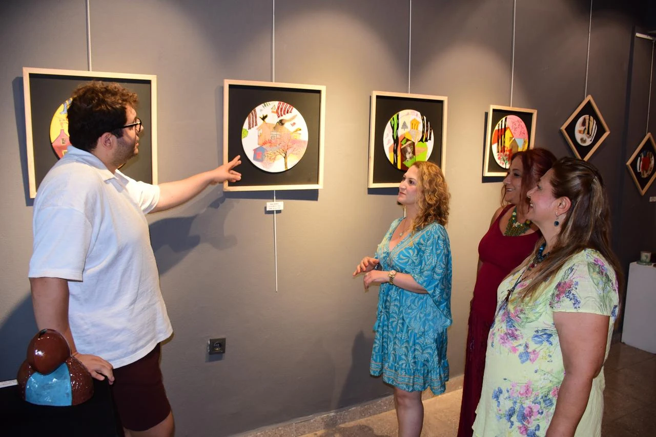 A group of people visits the exhibition titled “ARKHE.'' (AA Photo)