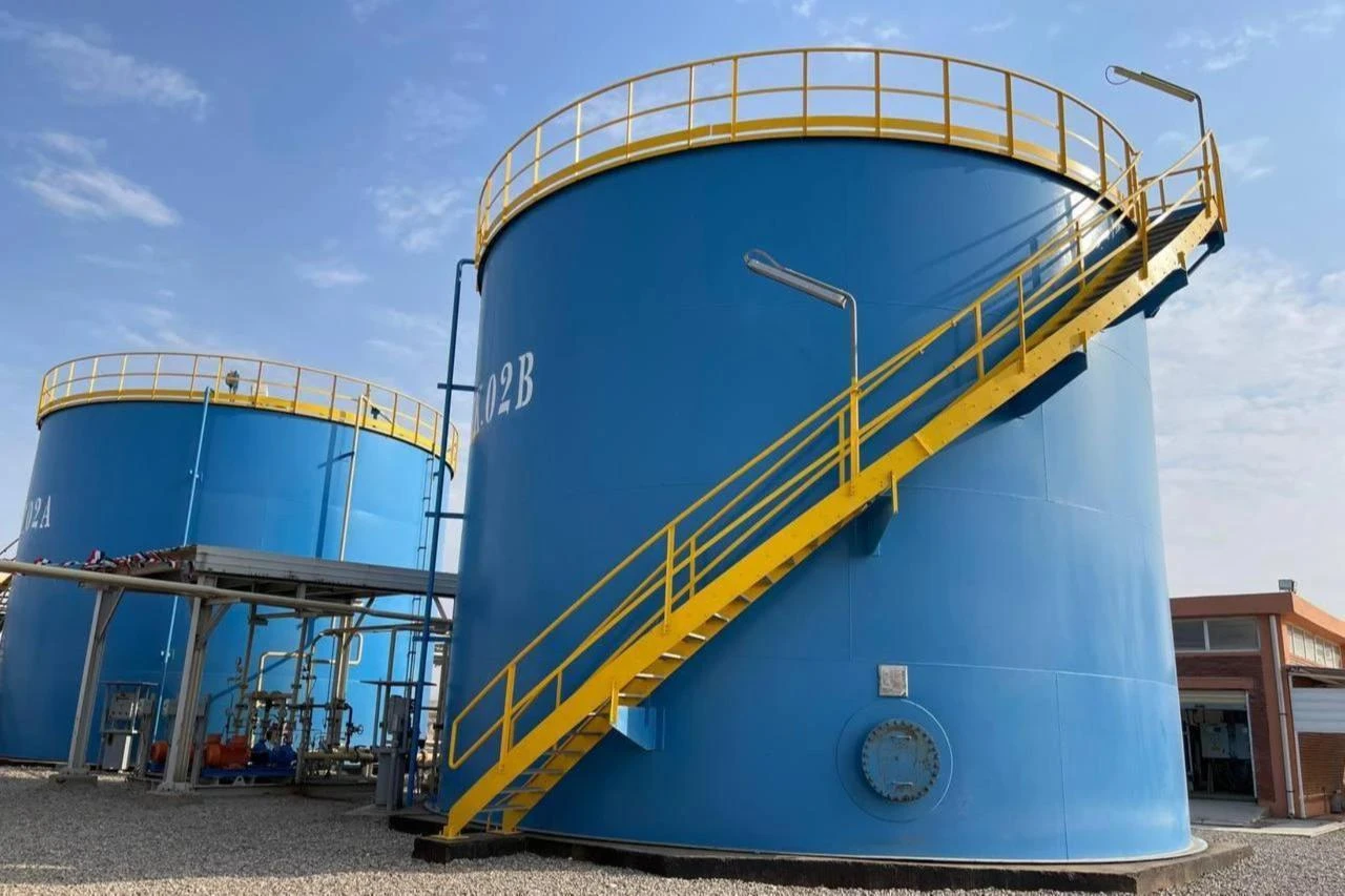 Oil storage tanks at an oil facility in Kirkuk, Iraq, Aug. 6, 2025. (AA Photo)