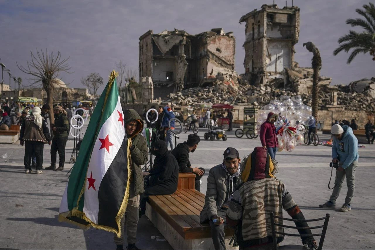 The historic city center of Aleppo in Syria bears the scars of war, with destroyed buildings and damaged streets reflecting years of conflict as residents try to rebuild their daily lives amid ongoing restoration efforts, Damascus, Syria, Jan. 2, 2026. (AA Photo)