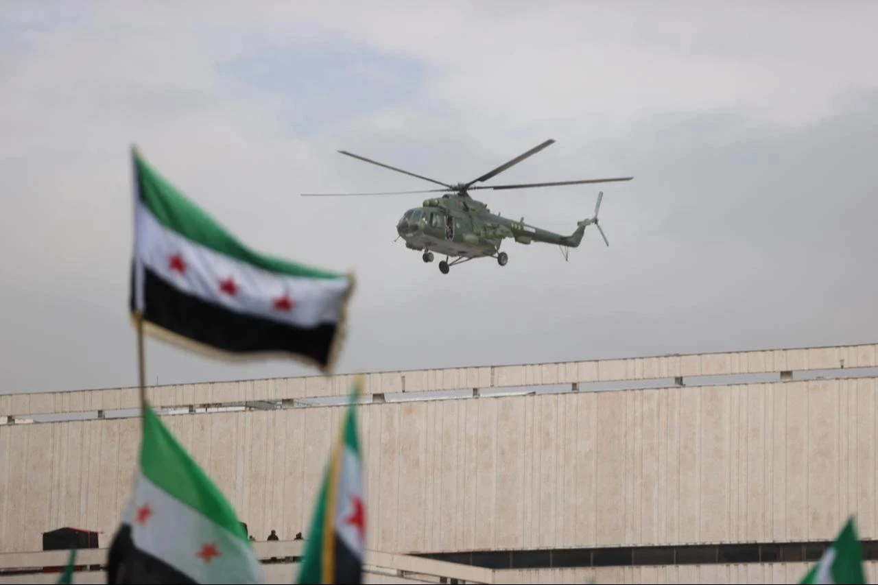 A military parade held to celebrate the first anniversary of the fall of Bashar al-Assad’s regime in Damascus, Syria, Dec. 8, 2025. (AA Photo)