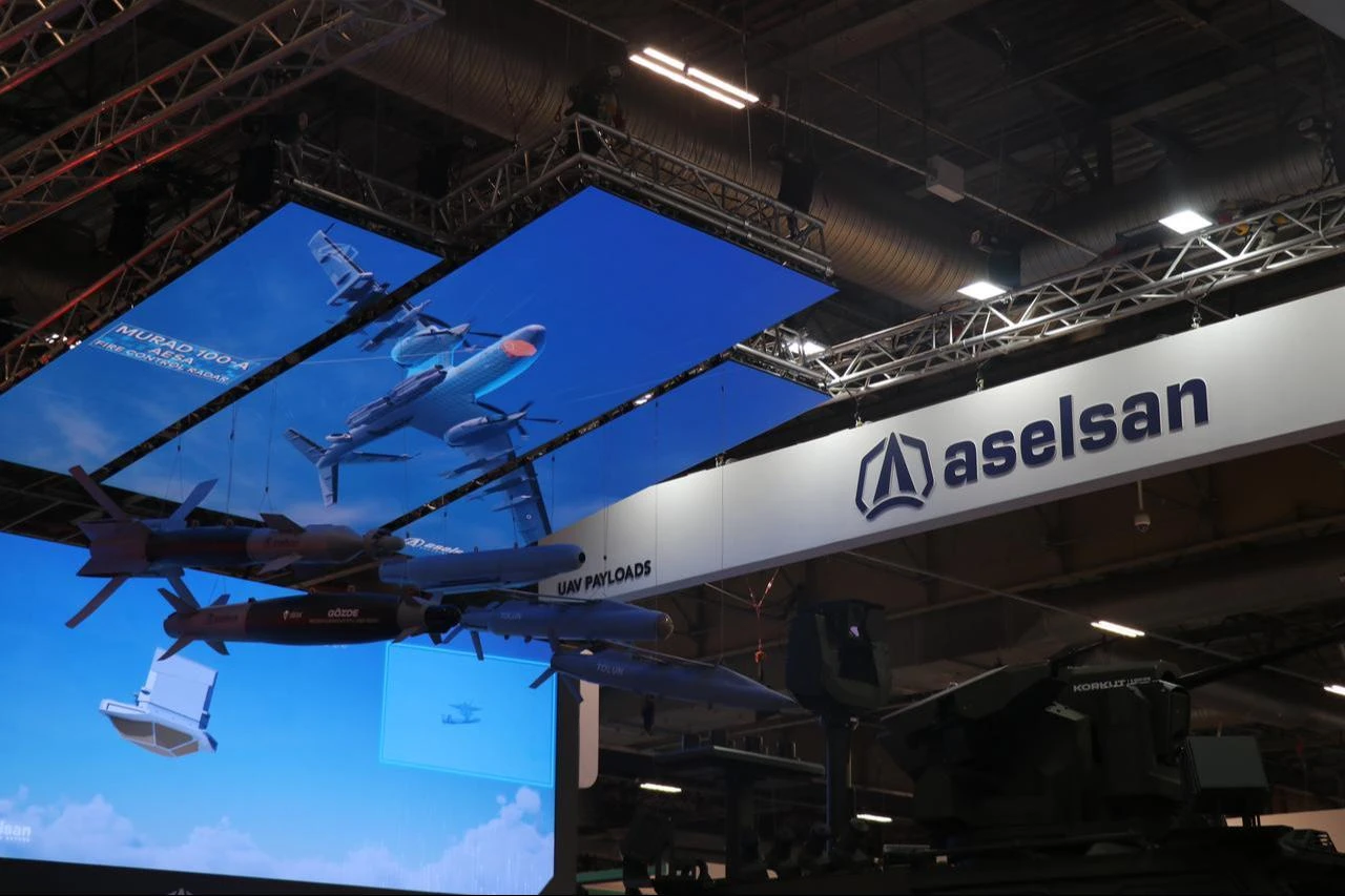Turkish defense industry company Aselsan showcases its products to visitors during the Eurosatory international defense and security exhibition in Paris, France, June 15, 2026. (AA Photo)