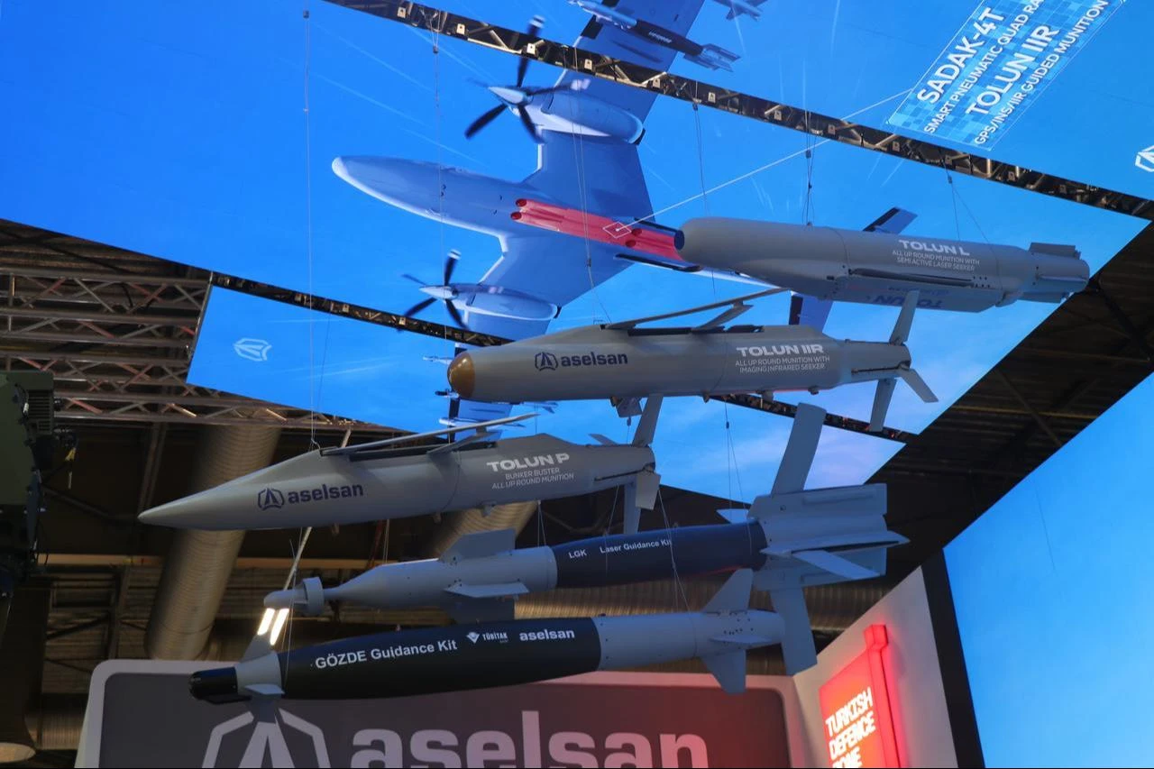 Turkish defense industry company Aselsan showcases its products to visitors during the Eurosatory international defense and security exhibition in Paris, France, June 15, 2026. (AA Photo)