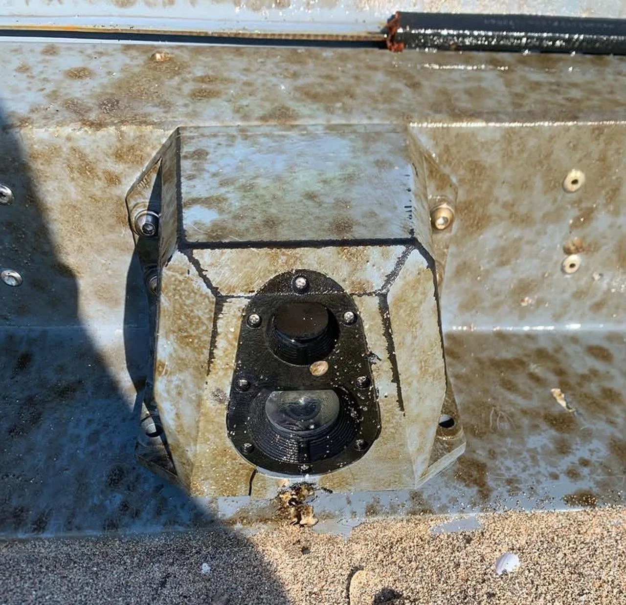 Unmanned surface vessel found on Türkiye's Black Sea coast, Sakarya, accessed on Aug. 6, 2026. (IHA Photo)