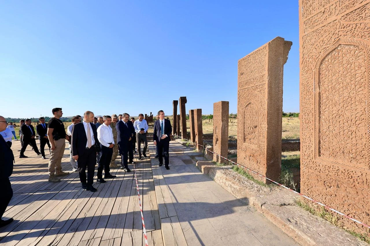 Officials inspecting the preparations are taking place in the Ahlat district to mark the anniversary of the Battle of Malazgirt. (AA Photo)