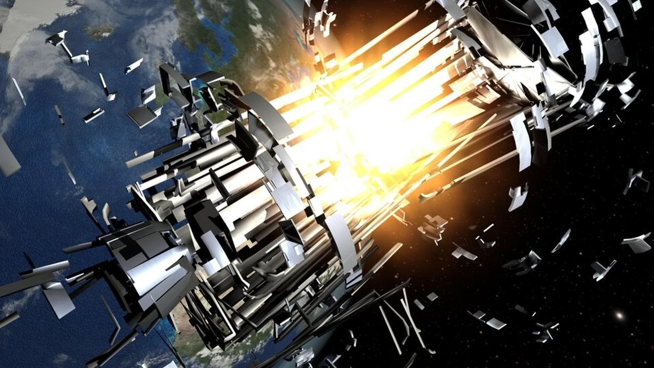 Illustration of sources of space debris include explosions of rocket bodies. (Photo via esa.com)