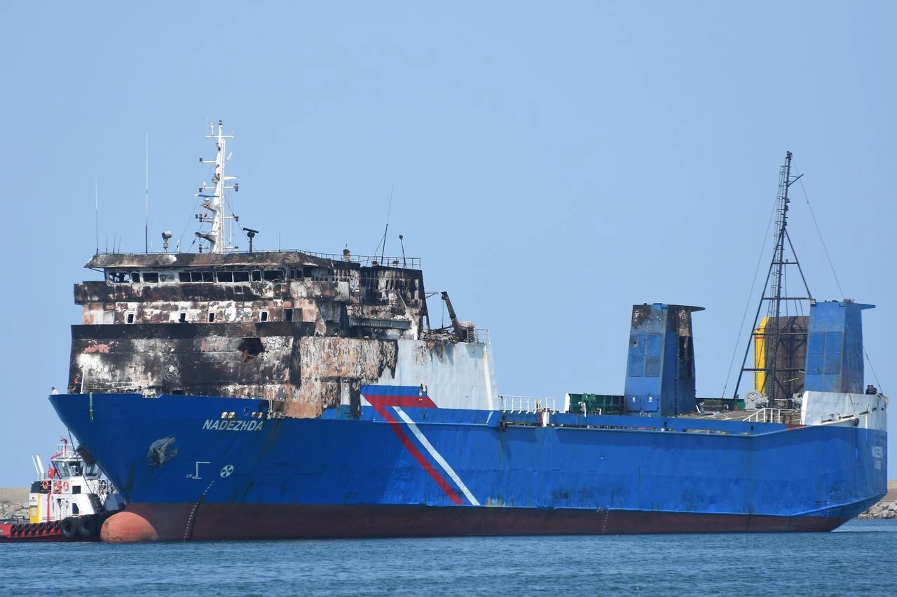 Drone-hit NADEZHDA reaches Samsun after Black Sea attack