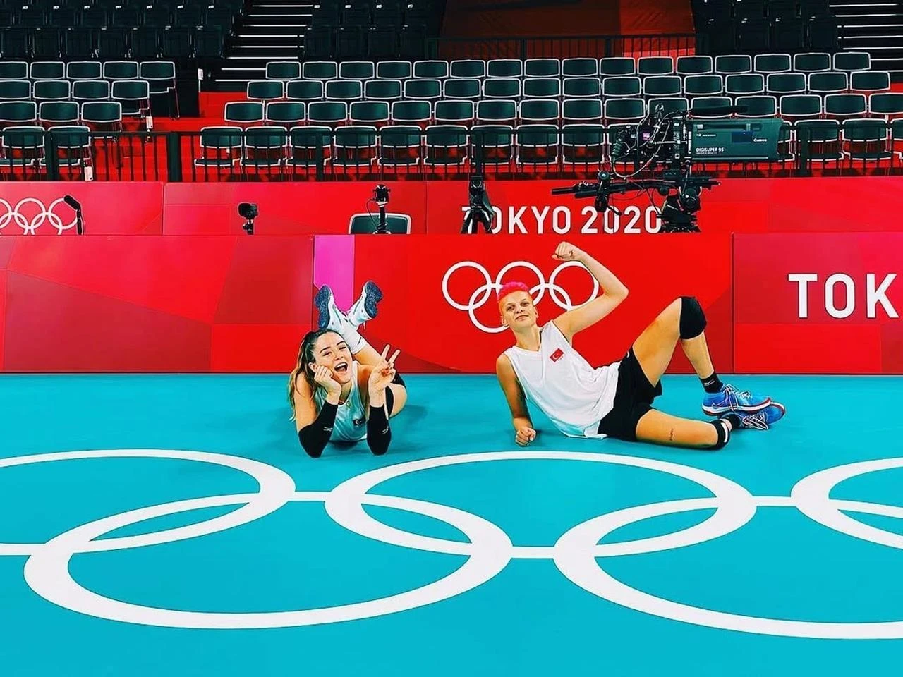 Turkish volleyball stars Ebrar Karakurt and Zehra Gunes were part of the national team during the Tokto 2020 Olympics as well, July 22, 2021. (Photo via Instagram / @ebrarkarakurt)