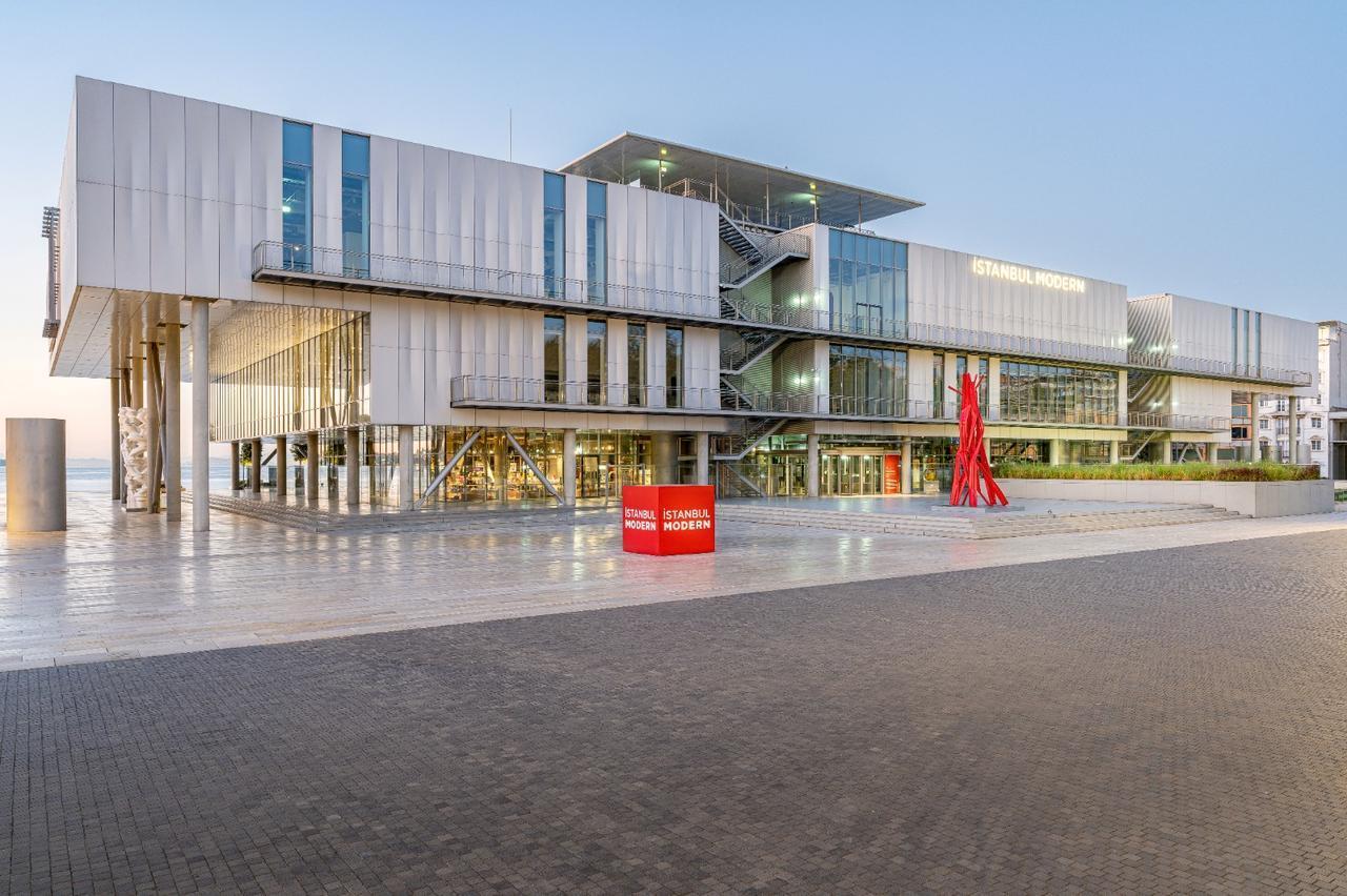 An exterior view of Istanbul Modern’s museum building, designed by Italian architect Renzo Piano, in Istanbul, Türkiye. (AA Photo)