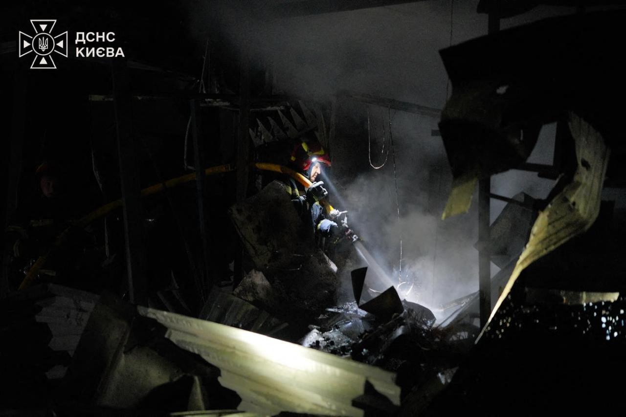 This handout photograph taken and released by the Ukrainian State Emergency Service on September 1, 2026 shows a rescuer working at the site of a Russian strike in Kyiv, amid the Russian invasion of Ukraine. (Photo by Handout / State Emergency Service of Ukraine / AFP)
