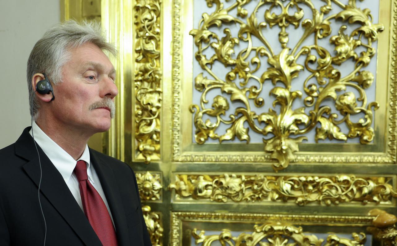 Kremlin spokesman Dmitry Peskov attends a meeting between the Russian President and the Slovak Prime Minister in Moscow on May 9, 2026. (AFP Photo)