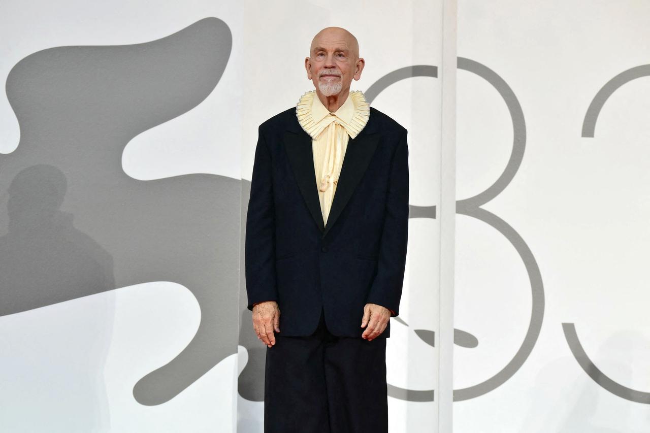 US actor John Malkovich attends the red carpet event for the screening of "Wild Horse Nine" at the 83rd International Venice Film Festival in Venice, Italy, Sep. 3, 2026. (AFP Photo)