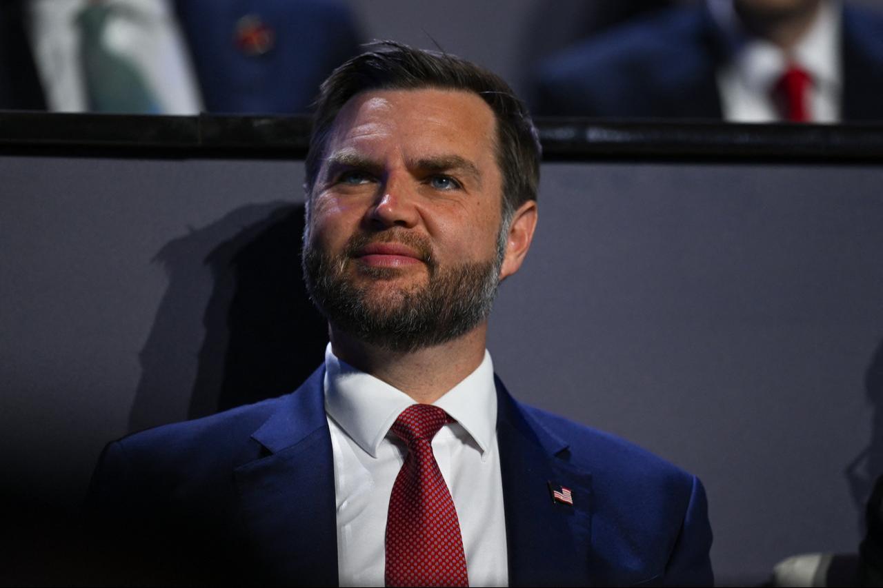 U.S. Vice President JD Vance listens as U.S. President Donald Trump speaks on the first day of the 2026 Republican National Convention at the American Airlines Center on Sept. 9, 2026 in Dallas, Texas. (AFP Photo)