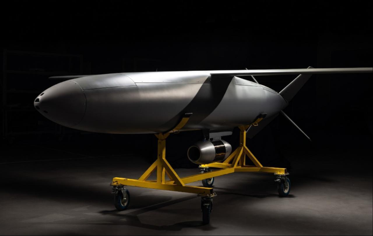 Anthem, a long-range cruise missile on display at an undisclosed location. (Photo via Covenant/Handout)