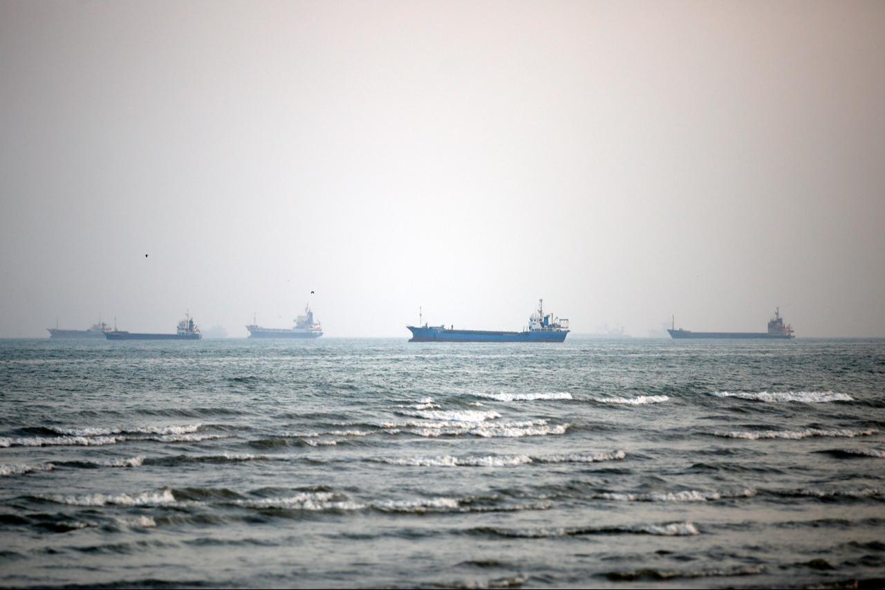 Numerous merchant ships belonging to Iran and other countries remain at anchor in the Strait of Hormuz in Bandar Abbas, Iran, on September 10, 2026. (AA Photo)