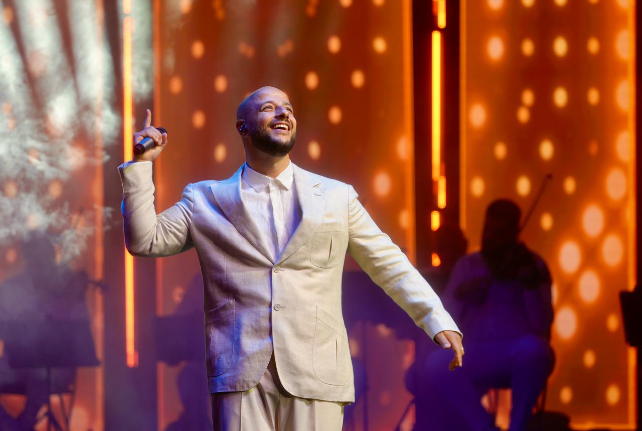 Maher Zain performs during his concert at Harbiye Cemil Topuzlu Open-Air Theater as part of his "World Tour 2026" in Istanbul, Türkiye on Sept. 12, 2026. (AA Photo)