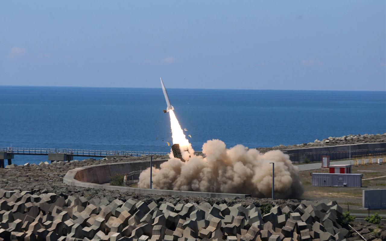 The photo shows the Tayfun Block-3 missile during a test on July 4, 2026. (AA Photo)