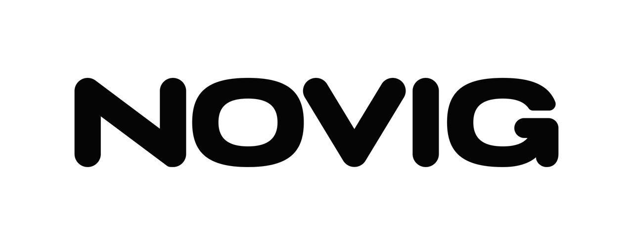 The Novig logo is displayed in black lettering against a white background. (Photo via Novig)