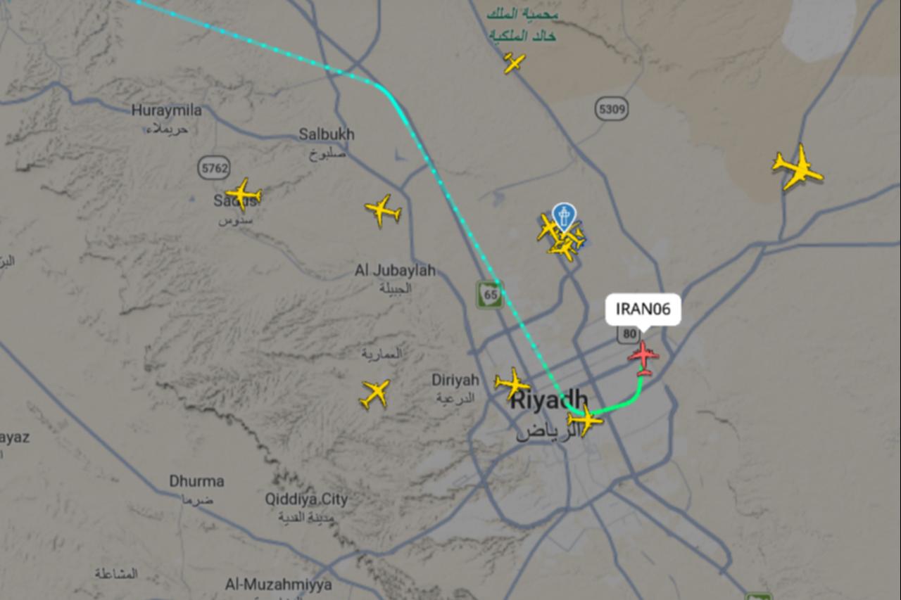 Iranian government plane lands in Riyadh amid Houthi-Saudi escalation