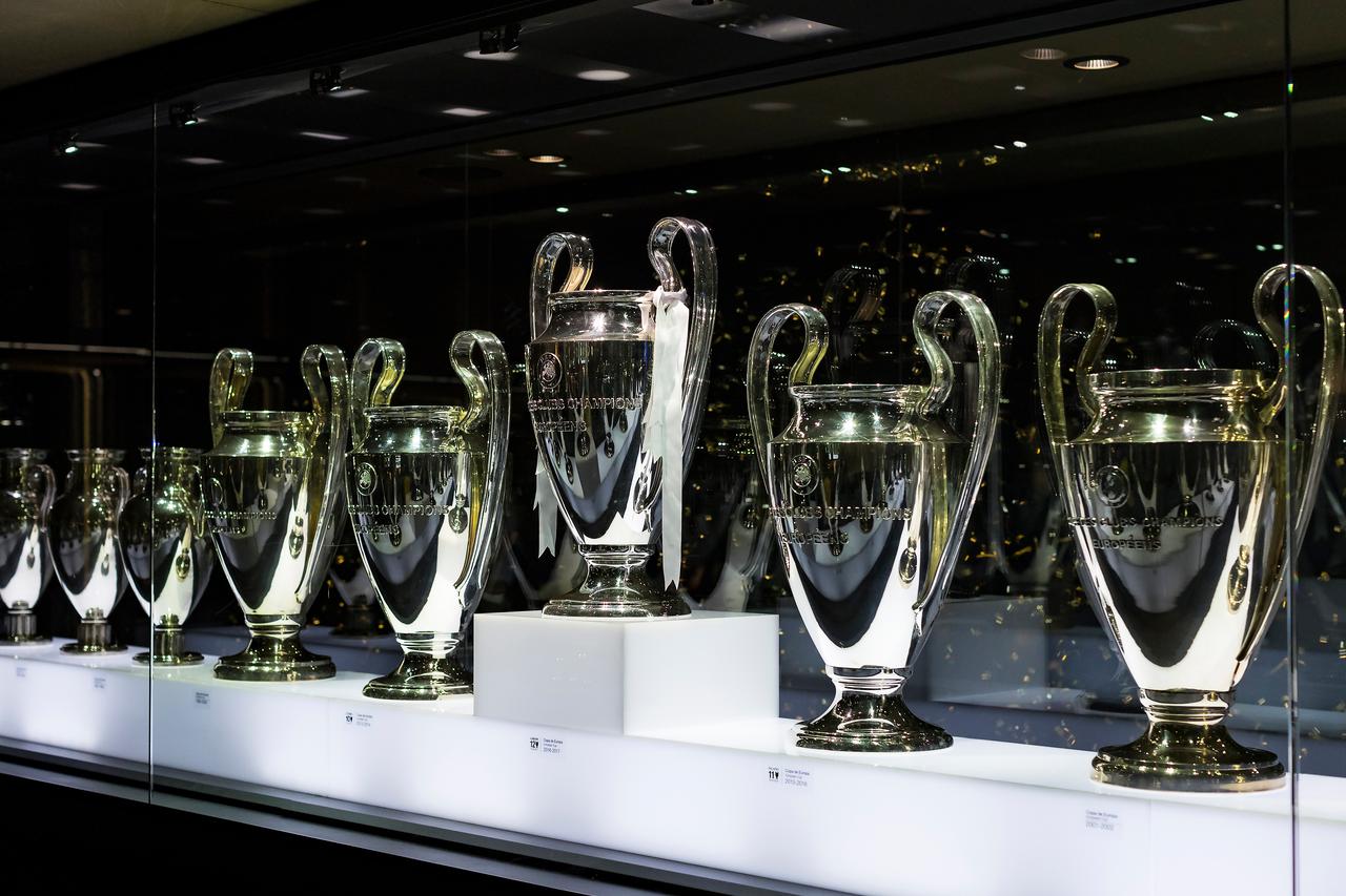The UEFA Champions League trophy is displayed. (Adobe Stock Photo)