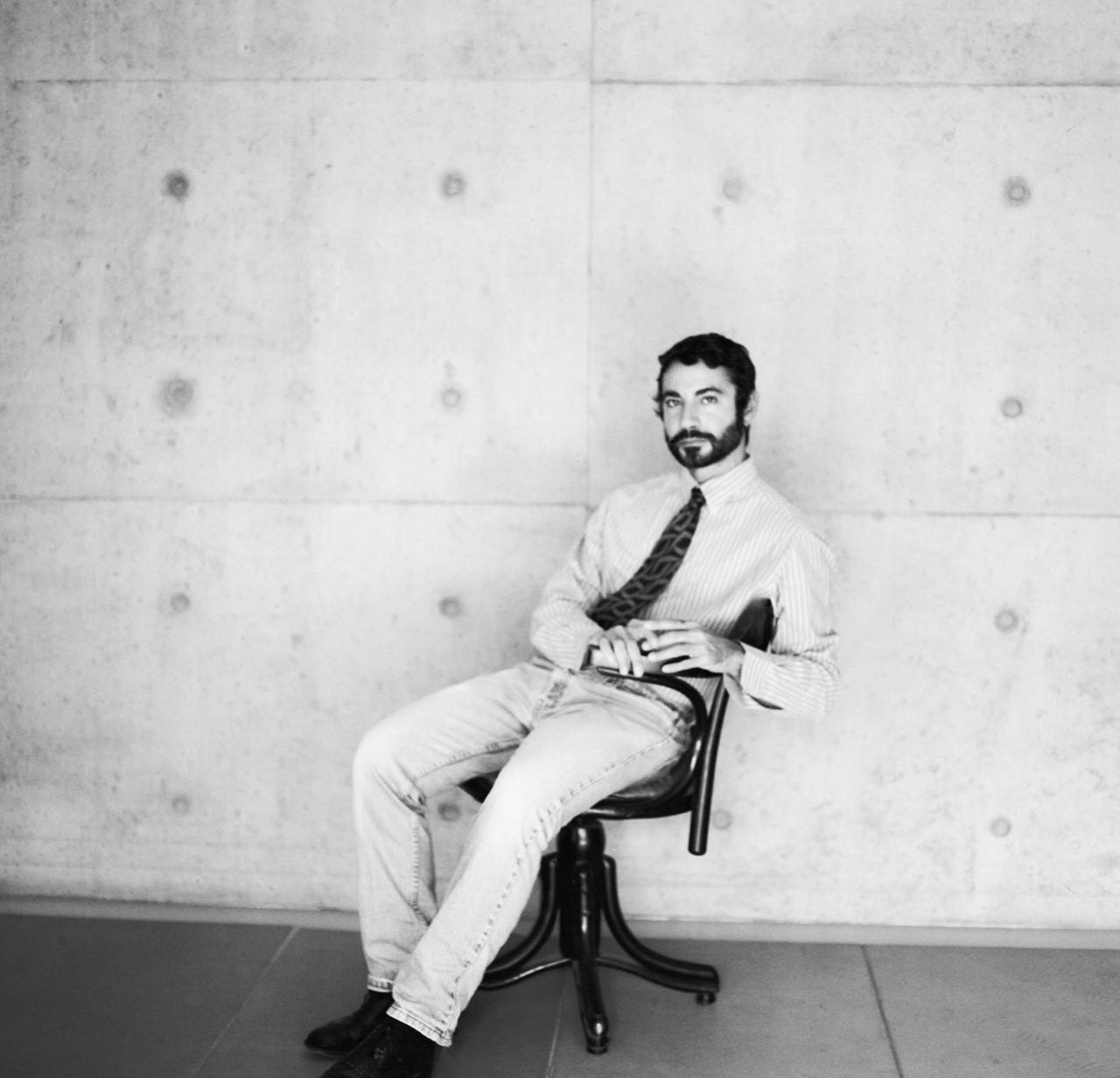 Dario Vitale poses for an editorial photo. (Photo via X/@armani)