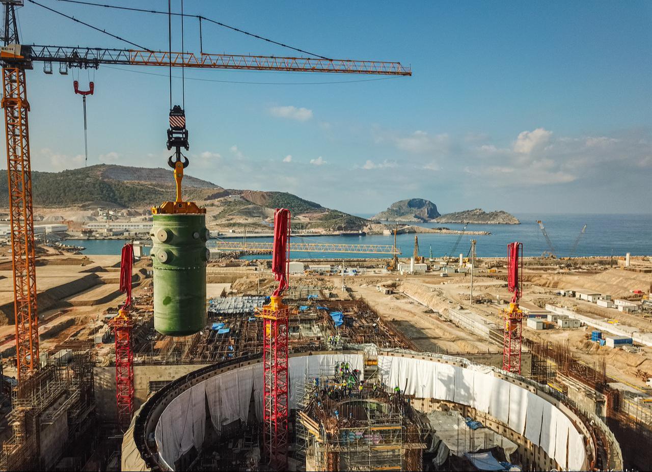 An aerial view of the Akkuyu Nuclear Power Plant under construction in Mersin, Türkiye on May 24, 2026. (Akkuyu Nuclear PP Handout/AA Photo)