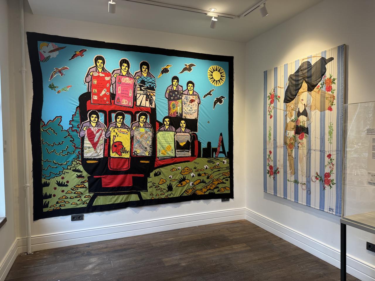 Artworks are displayed during a preview of Artweeks Istanbul's "Collectors" edition at Akaretler Siraevler in Besiktas, Istanbul, Türkiye, Sept. 16, 2026. (AA Photo)
