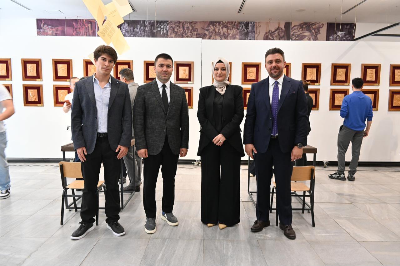 "Portraits Dedicated to the Turkish Language" has opened in Skopje, the capital of North Macedonia. (AA photo)