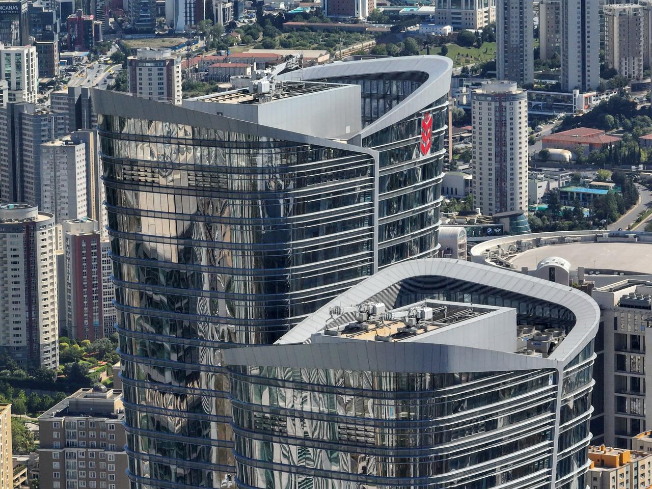 An aerial view of the Istanbul Financial Center in Istanbul, Türkiye on August 02, 2026. (AA Photo)