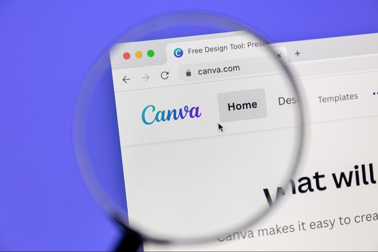 Canva website on a computer screen. (Adobe Stock Photo)