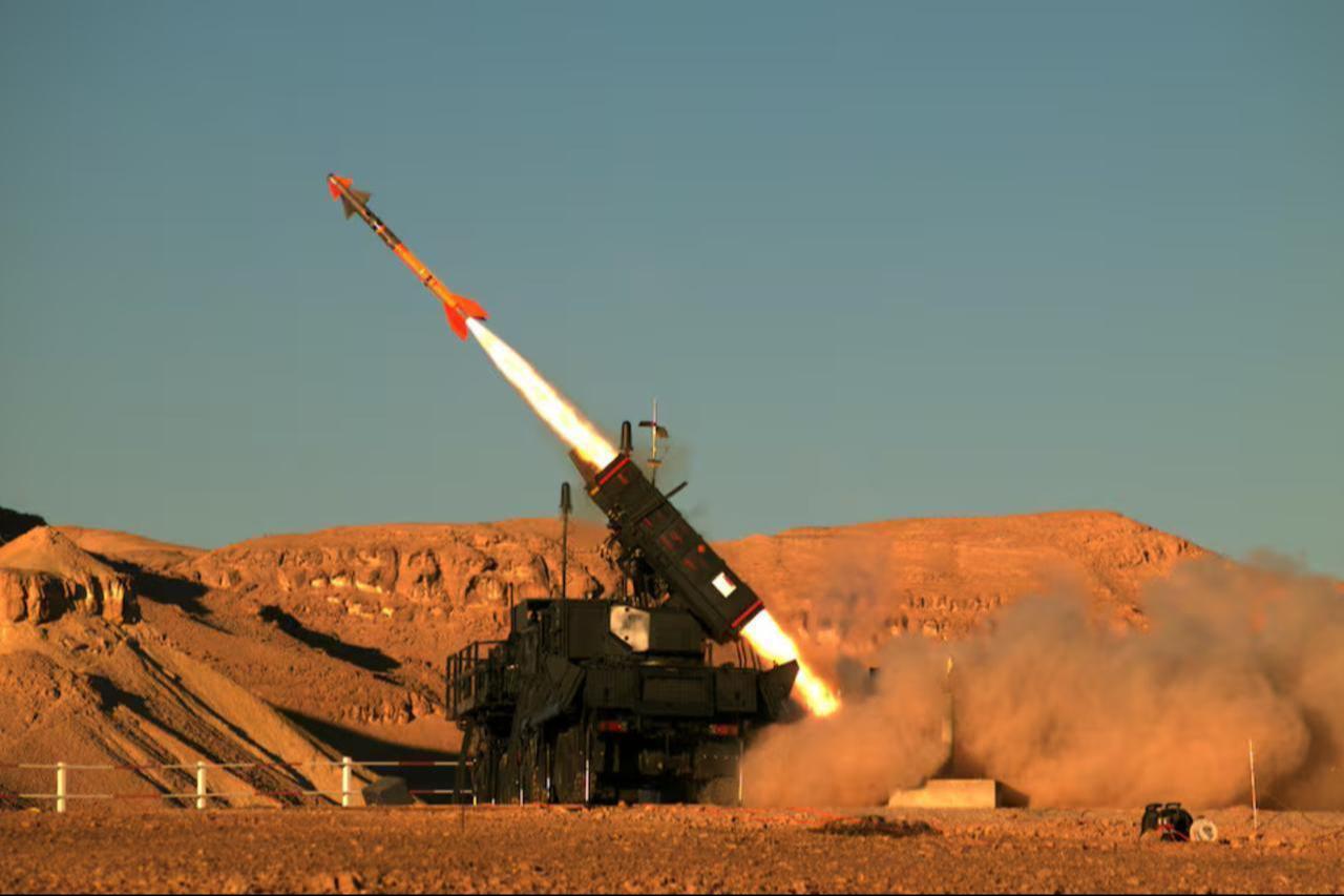 Israeli-made David's Sling air defense system launches a Stunner interceptor missile during a test at an unspecified location and time. (Photo via rafael.il.co)