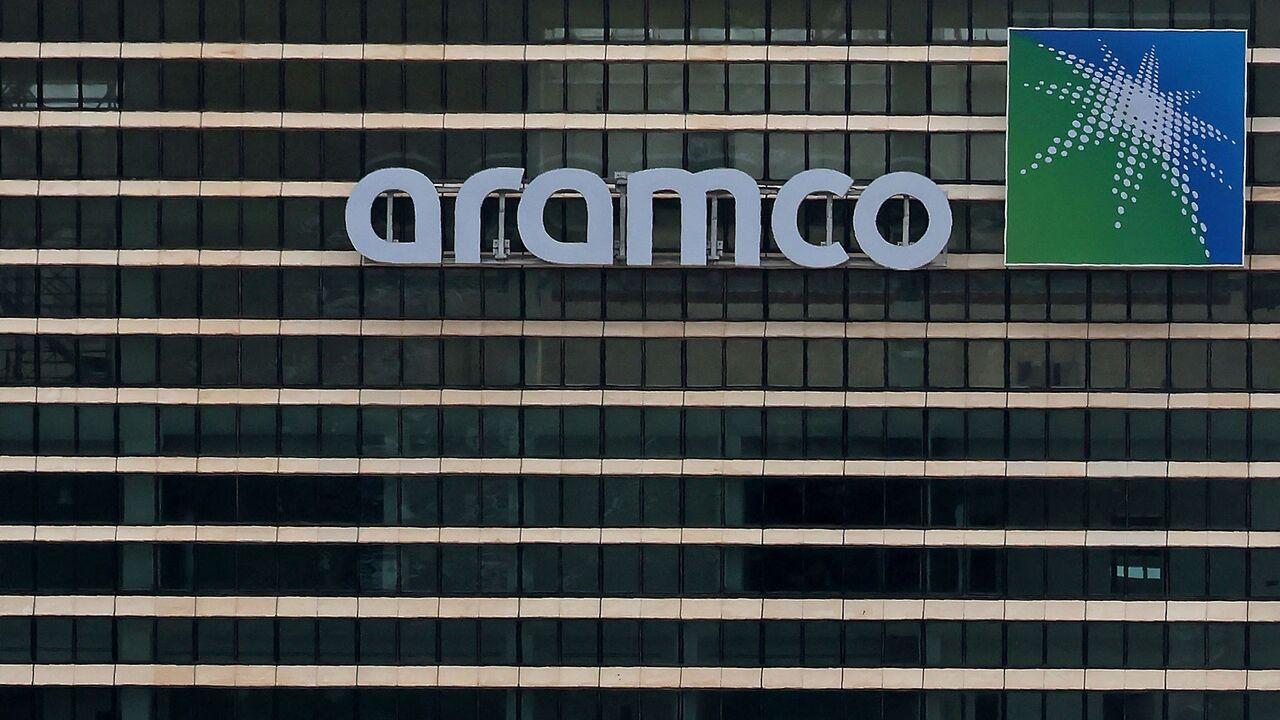 This picture shows the Aramco Tower at the King Abdullah Financial District (KAFD) in Riyadh, Saudi Arabia, on April 16, 2023. (AFP Photo)