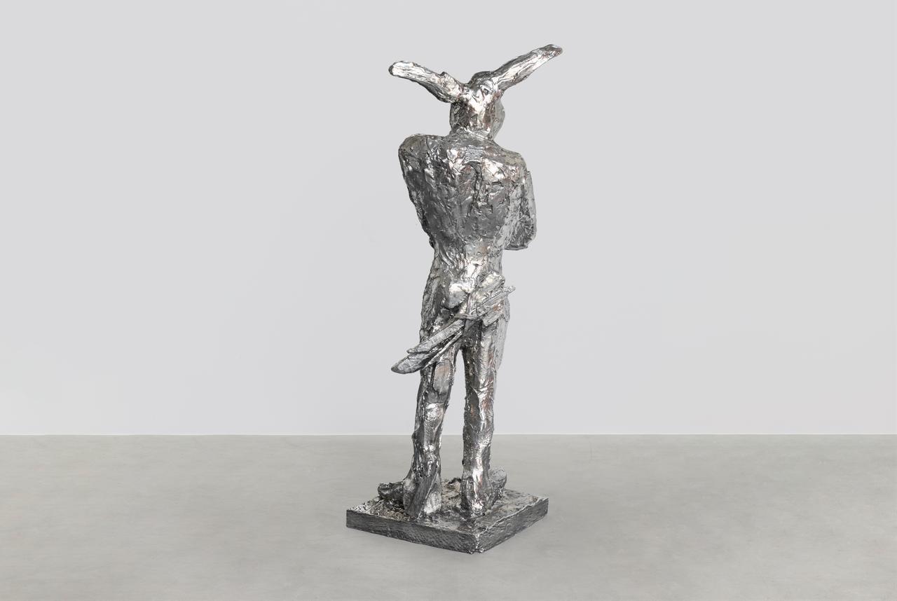 The Bunnyman (2026), a two-meter white bronze sculpture that will be unveiled at Contemporary Istanbul. (Photo courtesy of the artist and Sigg Art Foundation)