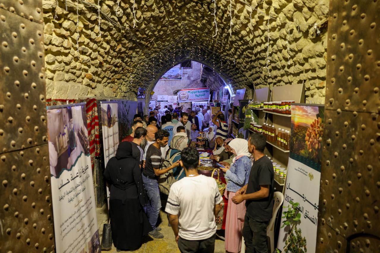 Syria holds first pistachio festival in Aleppo's historic Silk Market