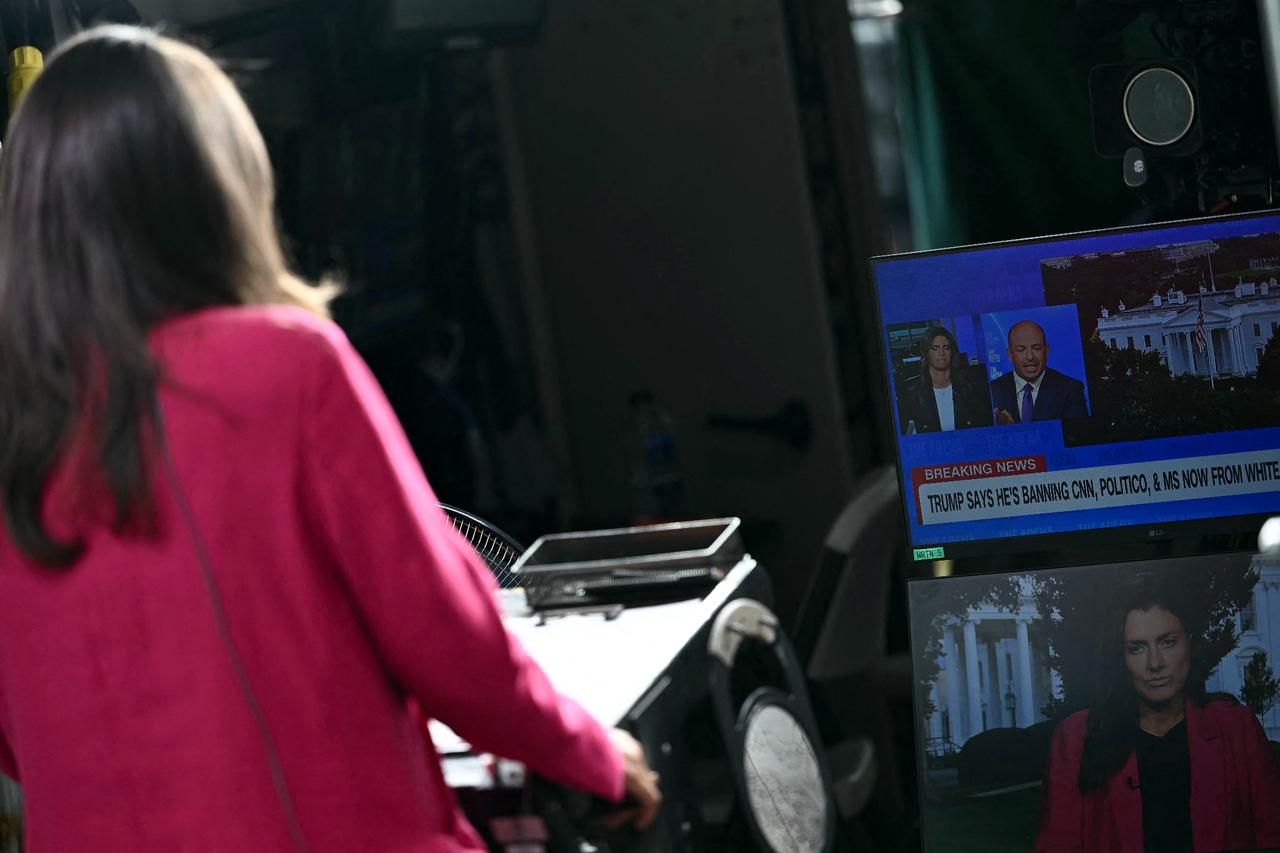 Trump says CNN, MS NOW and Politico banned from White House