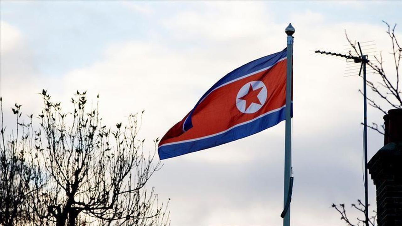 File photo shows the flag of North Korea, date and time undisclosed. (AA Photo)