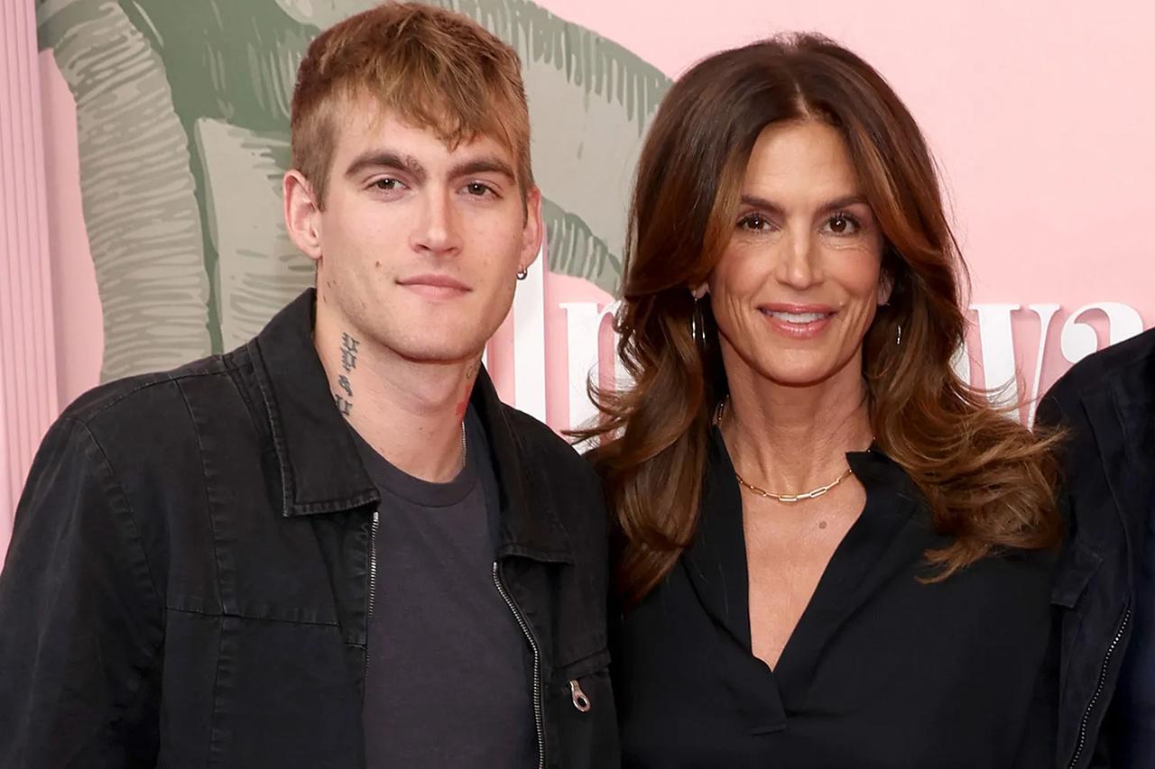 Presley Gerber (left) and Cindy Crawford in 2024. (Photo by Phillip Faraone)