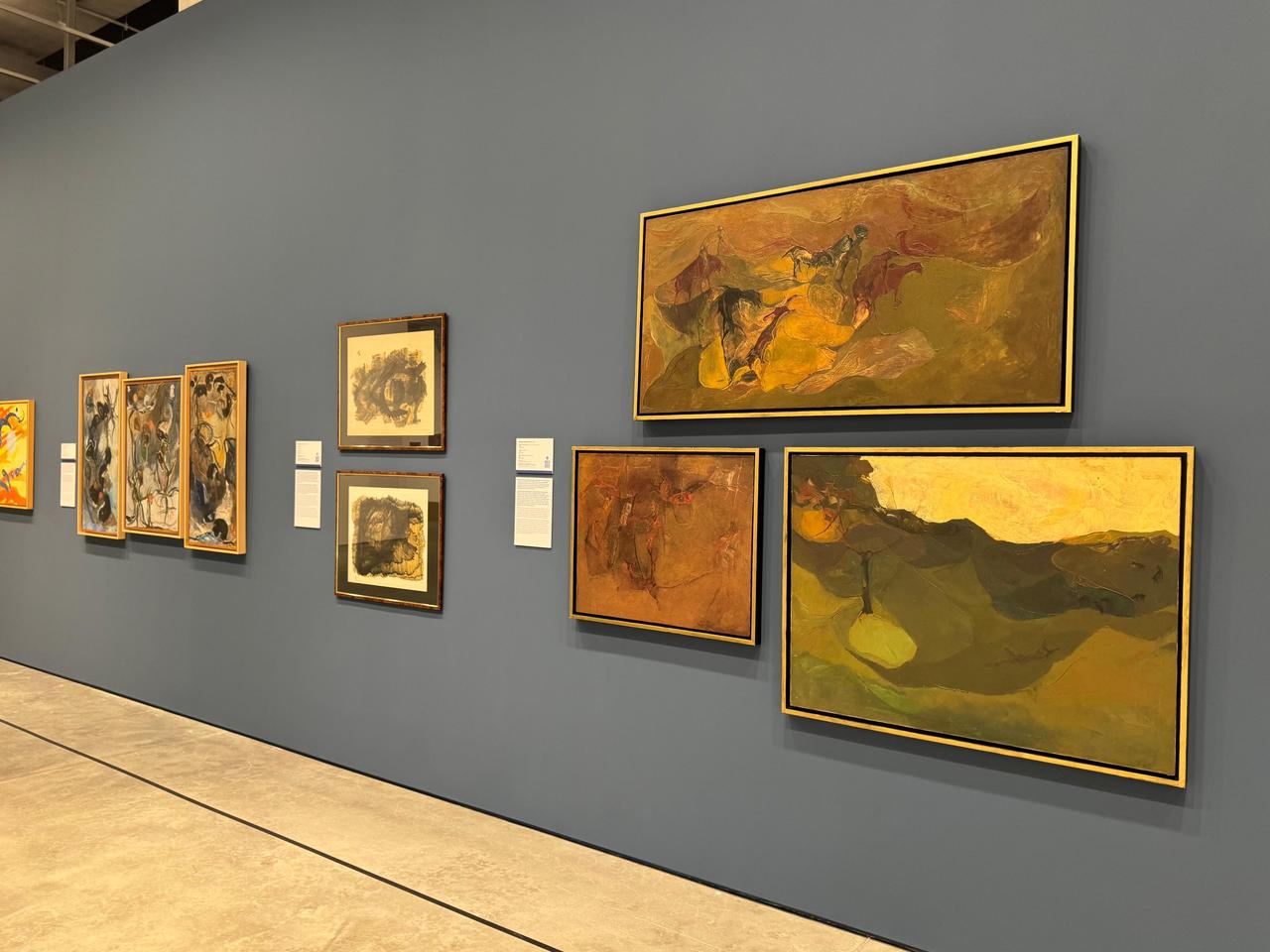 Works from the “Under the Same Blue Sky” exhibition are displayed at Istanbul Modern in Istanbul, Türkiye, Sept. 8, 2026. (AA Photo)