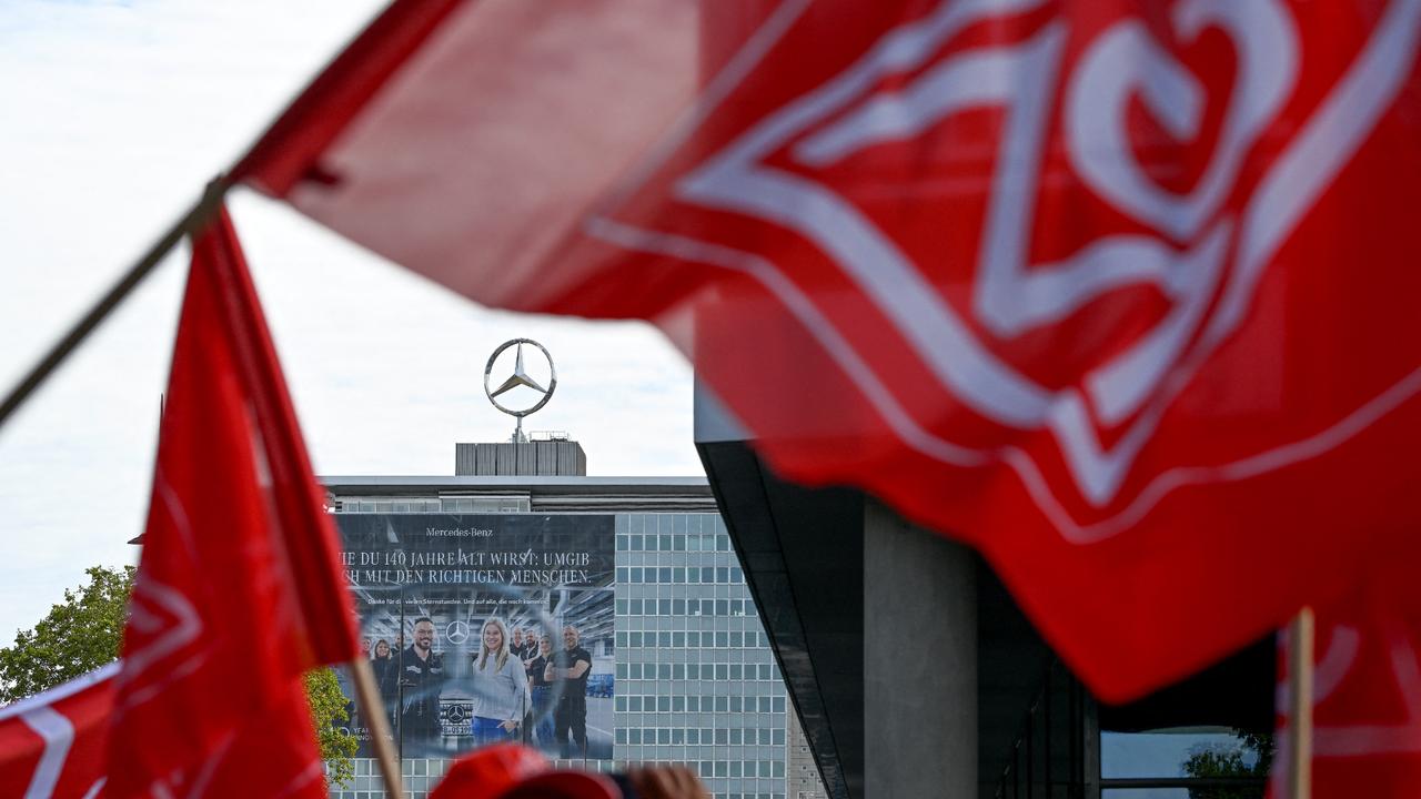 German auto workers protest as industry hits crisis point