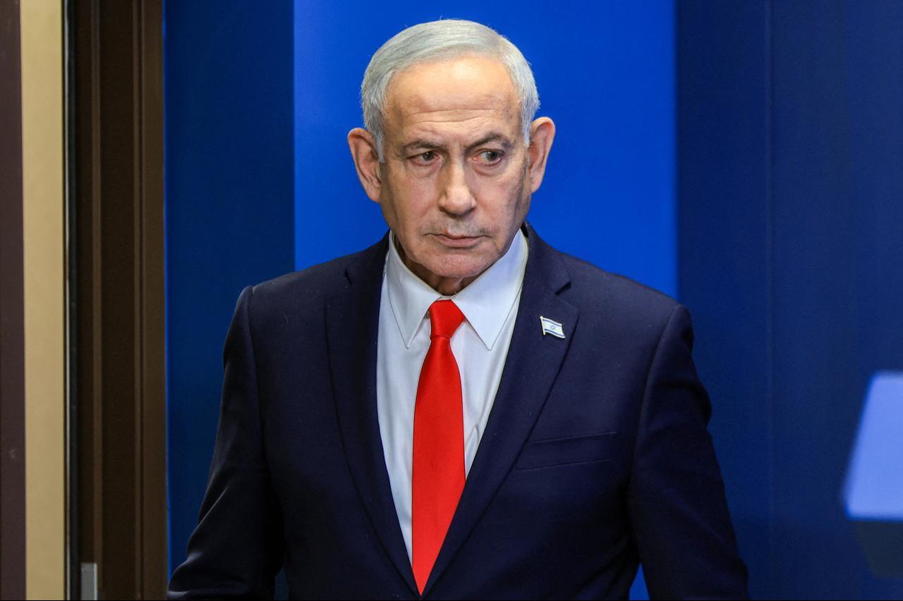 Israel's Prime Minister Benjamin Netanyahu gives a news conference in Jerusalem on June 15, 2026. (AFP Photo)