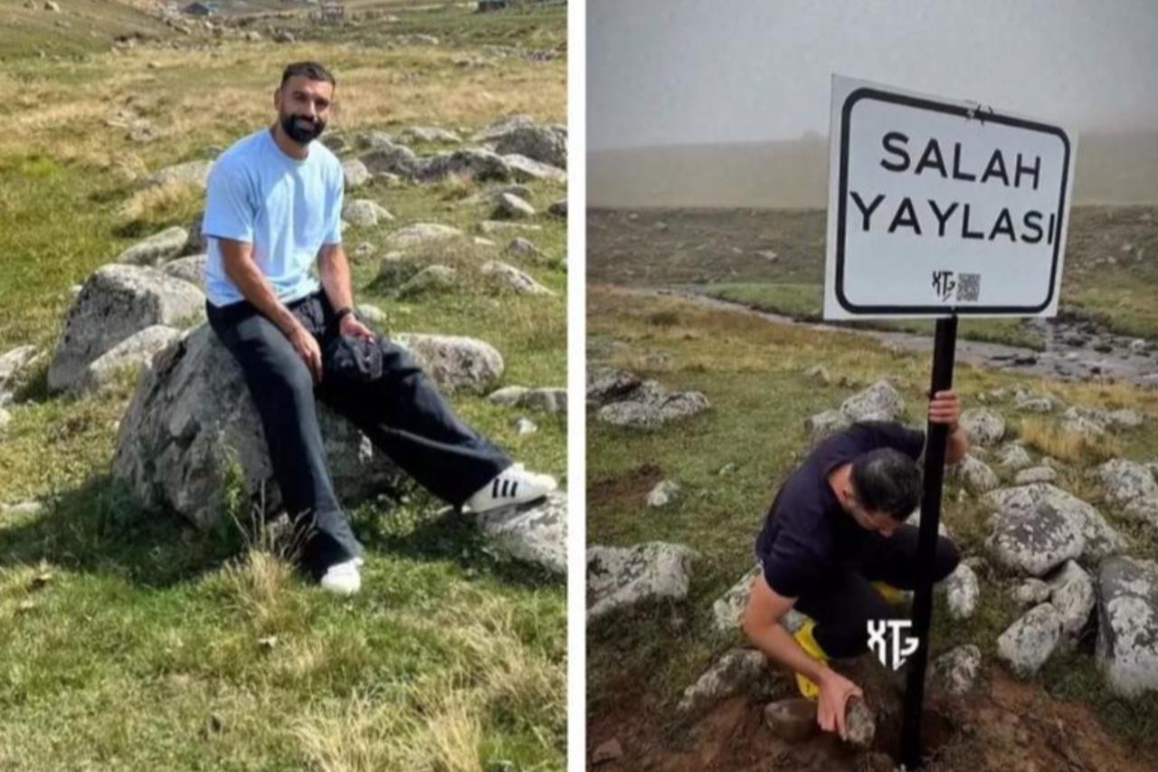 New sign marks spot where Salah posed in Trabzon plateau