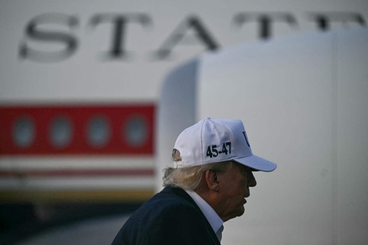 US President Donald Trump speaks to the media before boarding Air Force One as he departs from Shannon Airport, western Ireland on September 13, 2026. (AFP Photo)