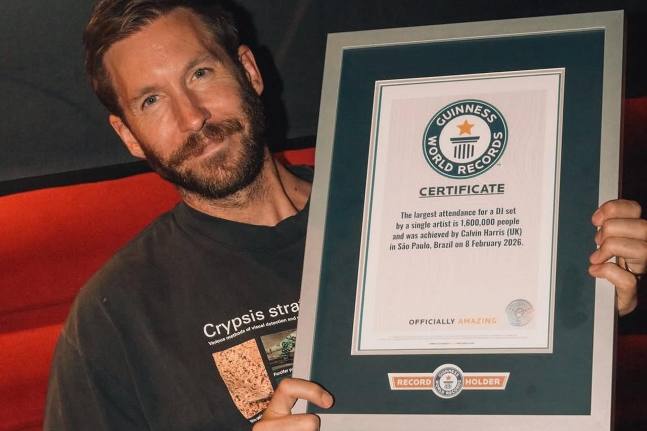 Calvin Harris sets Guinness record with 1.6M-person DJ set in Brazil